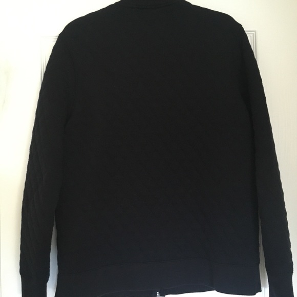 Club Room Black Quilted Zip Up Jacket with Pockets - Picture 2 of 2